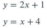 Solve the following system of linear equations using substitution