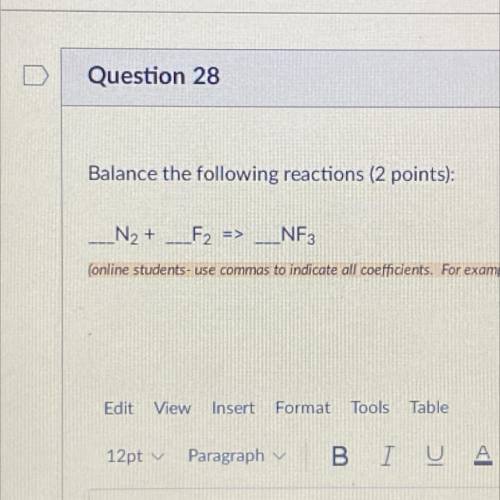 PLS HELP ASAP! 
just need to balance the equation but i have no idea how pls help meee