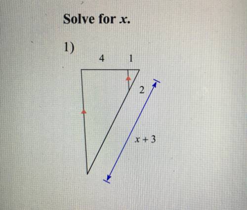 Solve for x.
Need help, please