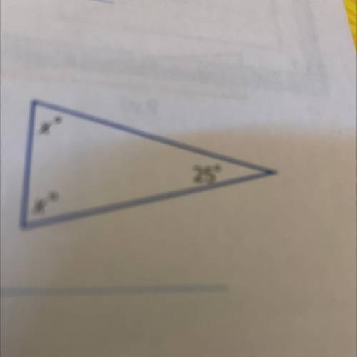 Find the value of x in each triangle