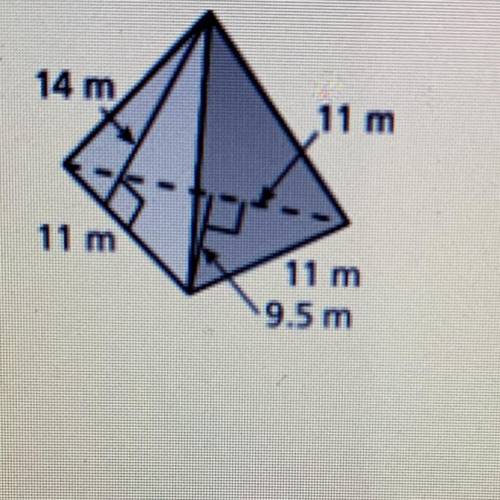 I need help finding the surface area of this pyramid.