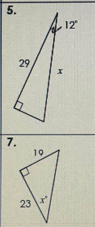 Solve for X two questions