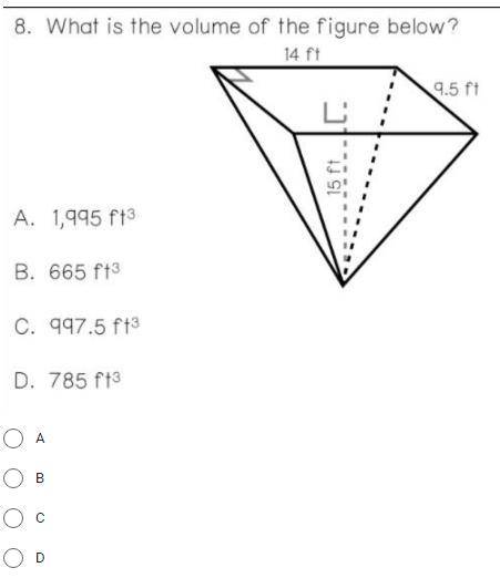 What is the volume of the figure below