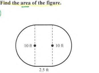 It says to find the area of the figure but I have no idea what to do