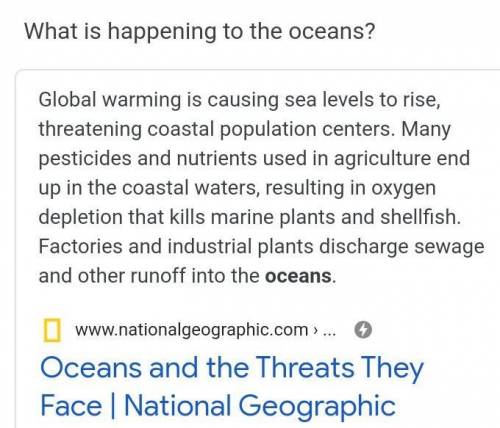 What is happening to the ocean's resources?