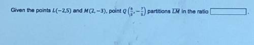What is the ratio given the 2 points