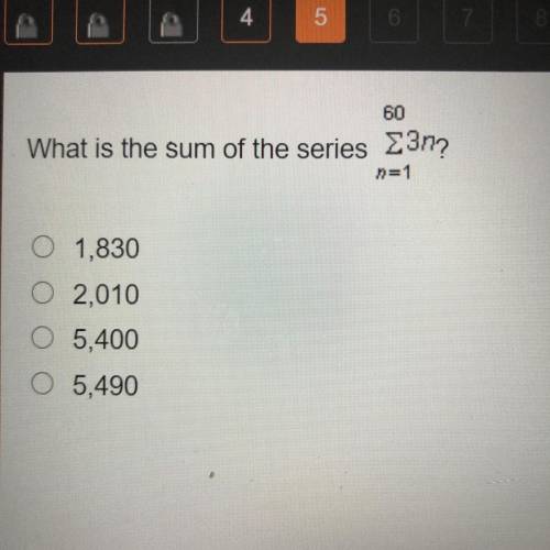 What is the sum of the series 
1830
2010
5400
5490