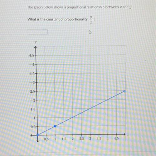 What is the constant of proportionality of y/x