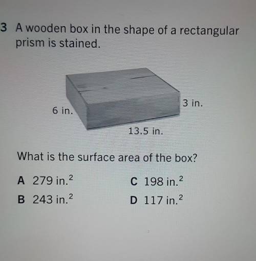 What us the surface area of the box ?​