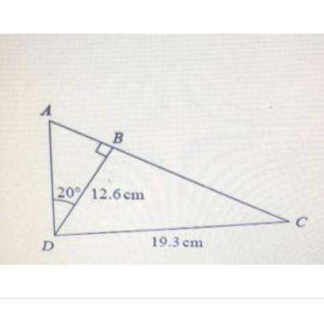 ABC is a straight line 
Work out the length of AC 
Give your answer to 1 decimal place