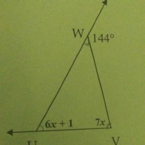 Find the value of x. Then find the measure of each interior angle. Show work algebraically