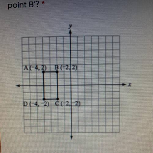 Rotate rectangle ABCD 270 degrees clockwise. What are coordinates for
point B?