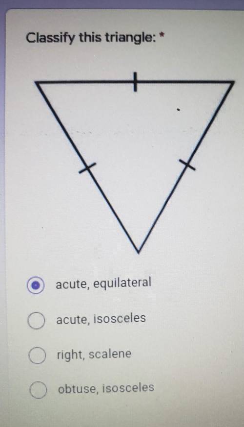 Classify this triangle​