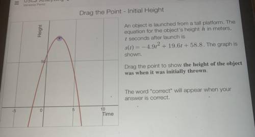 What is the heights of the object was when it was initially thrown?
