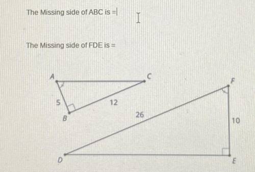 Please help me with this, I need to find the missing angle of both of the triangles. Thank you.