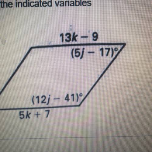 Find the indicated variables.
J=
K=