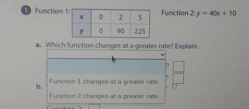 Help Me Now! I Won't Go To The 8th grade again. Which function changes at a greater rate? Explain.​
