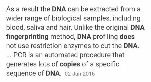 Why does a DNA fingerprint require millions of copies of each DNA fragment