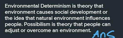 What are the merits and demerits of environmental possibilism​