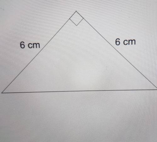Calculate the area of the triangle.State the units of your answer.6 cm6 cm​