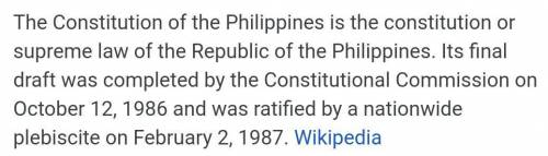 What is Philippine constitution?​