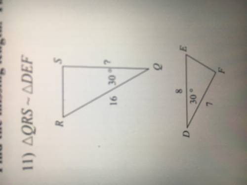 Find the missing length. The triangles are similar.
Can someone help me?