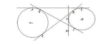 Use the image above to identify and explain the relationship between the segments and circles A and
