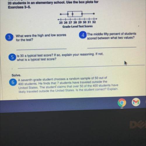 What were the high and low scores for the test.(can I also have answers to 4,5 and 6