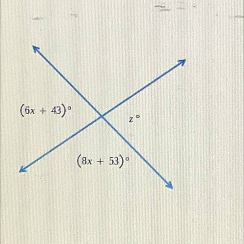 Given in the figure below, find the values of X and Z.