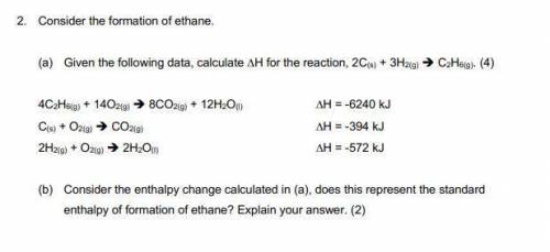 Consider the formation of ethane