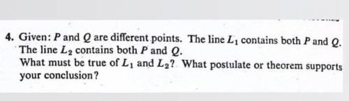 Given: p and q are different points.question in photo.​