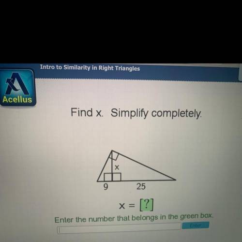 Find x. Simplify completely