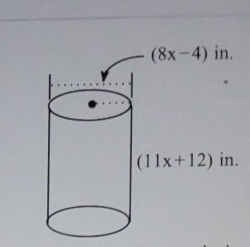 If x equals 8 what is the volume.​