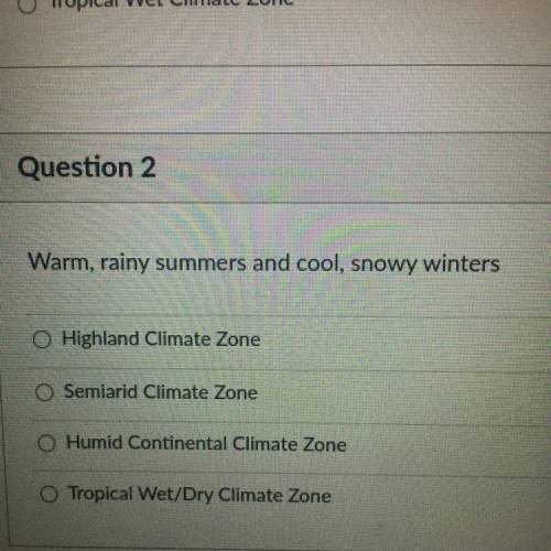 What climate is Warm, rainy summers and cool, snowy winters