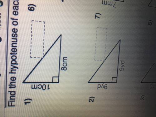 What is the hypotenuse for these two triangle