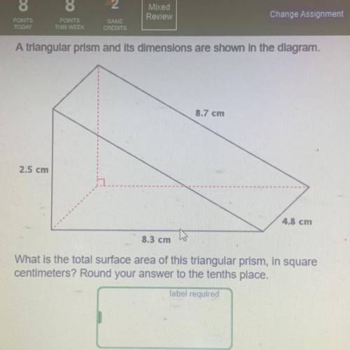 Triangular Prism Total Surface Area