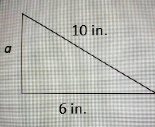 Find the length of the missing side of the right triangle shown. (use the square root method) Thank