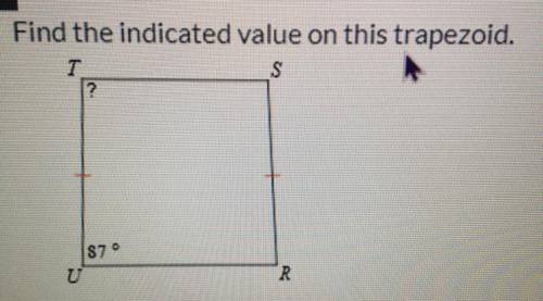 Help Needed!! Find The Indicated Value On This Trapezoid .