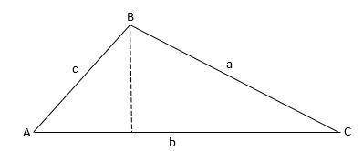 Using the same triangle as above, calculate the area of the triangle. You must show TWO methods for