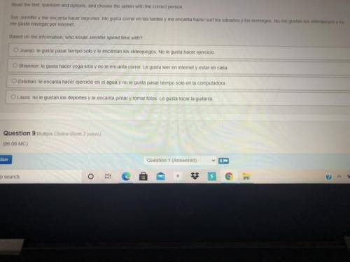 Please help me , Spanish is not my best subject