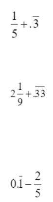 Simplify each answer into fractions, show all work please!