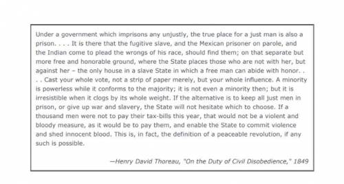 Which concerns of Thoreau led to his refusal to pay a government tax?

A) The government used tax