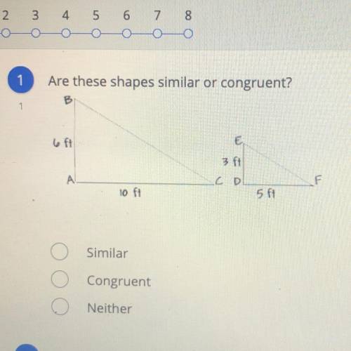 Are These shapes similar or congruent