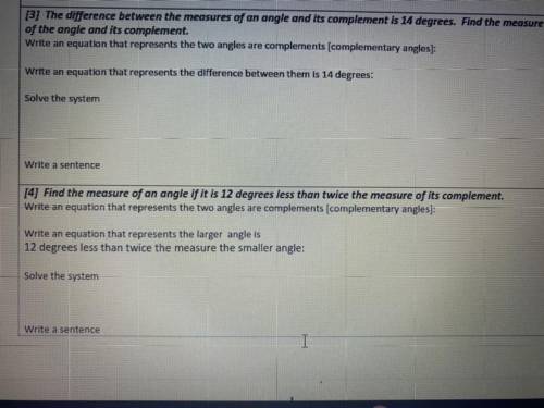 Help Please Solving angle word problems with complementary and supplementary angles

Will give
