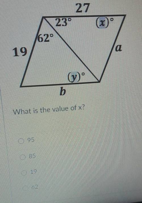 Which is the value of x?​