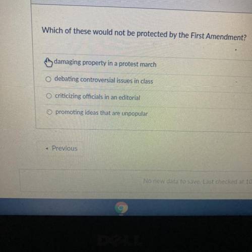 Which of these would NOT be protected by the First Amendment?