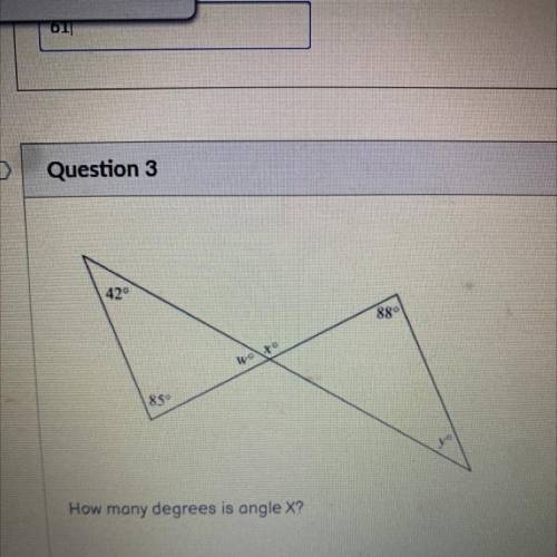 How many degrees is angle x