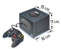 A game box for a video game is shaped like a rectangular prism. What is the surface area of the gam