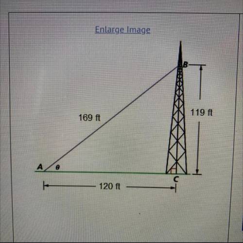 Consider the image that shows a tower anchored by a guy with the guy wire is attached at point b on
