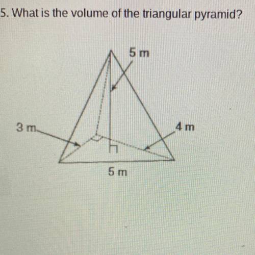 5. What is the volume of the triangular pyramid?